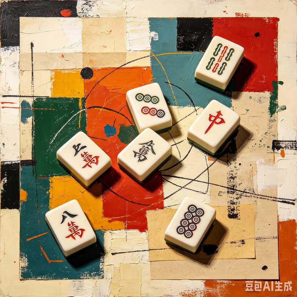 blue mahjong tiles